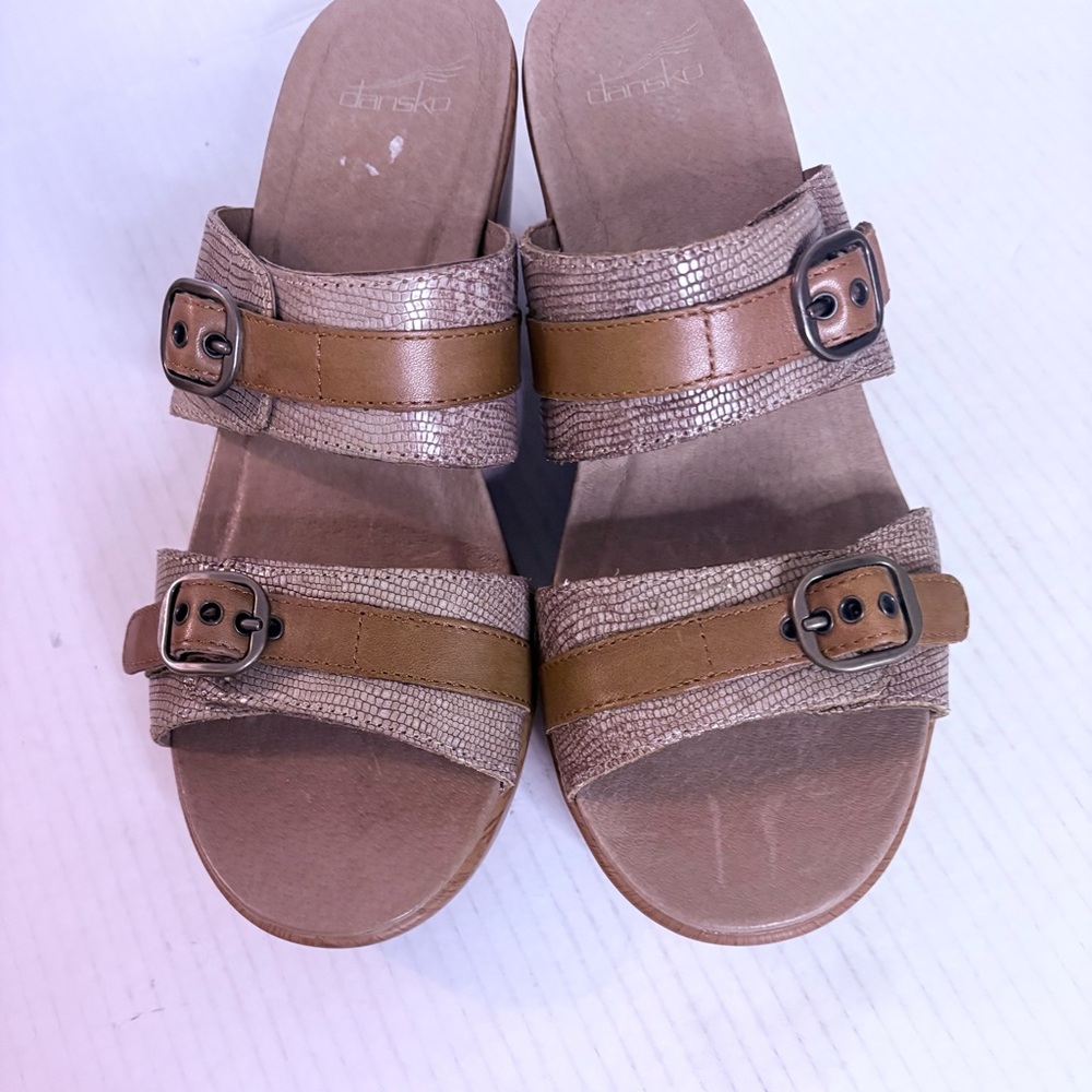 Dansko Slip In Sofia Sandals Python Imprint Women… - image 4